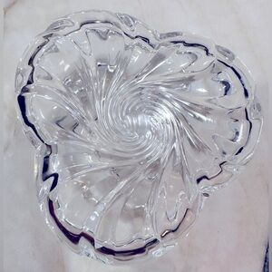 Vintage Lead Crystal Trinket Dish 2 Pieces vintage 1980’s table decor ring dish